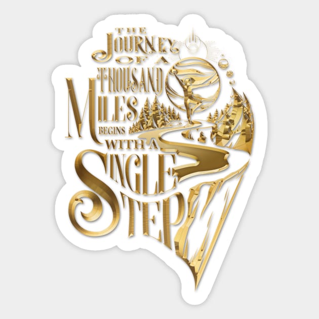 The Journey Of A Thousand Miles Sticker by LaoTzuQuotes
